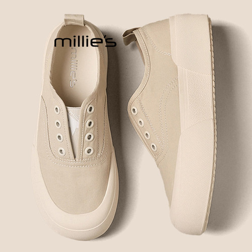 MILLIE'S/妙丽一脚蹬绝美帆布鞋