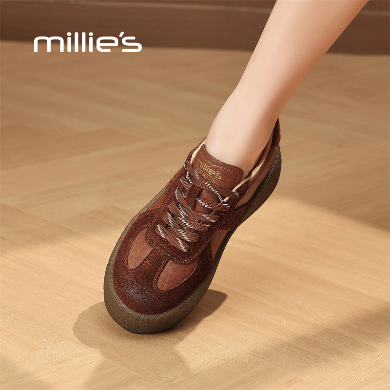 MILLIE'S/妙丽巨好看真皮厚底鞋