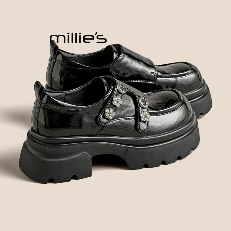 MILLIE'S/妙丽学院风厚底乐福鞋