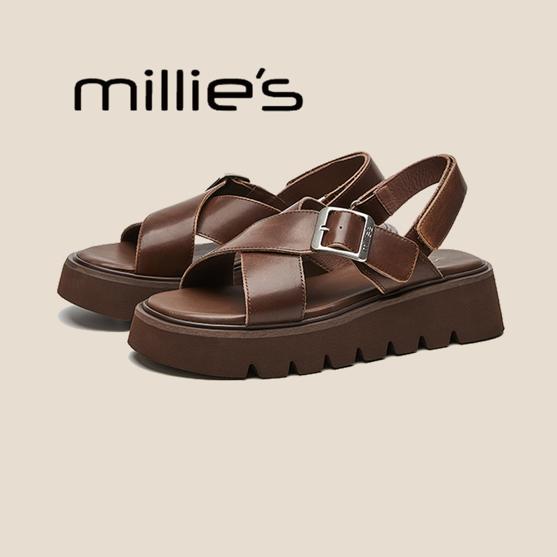MILLIE'S/妙丽厚底罗马凉鞋