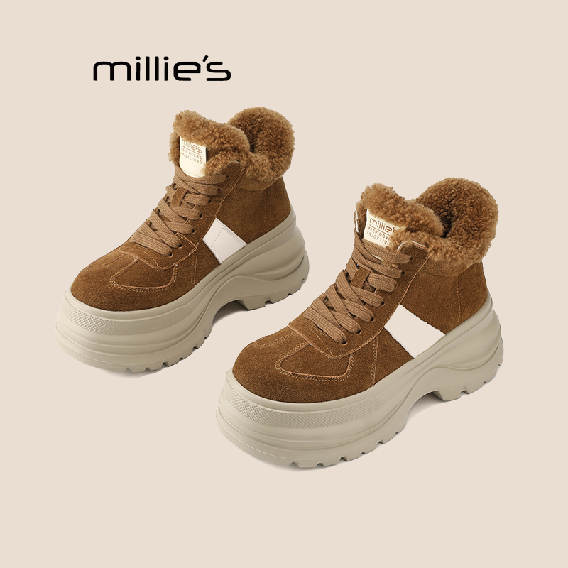 妙丽真皮休闲运动鞋巨好看