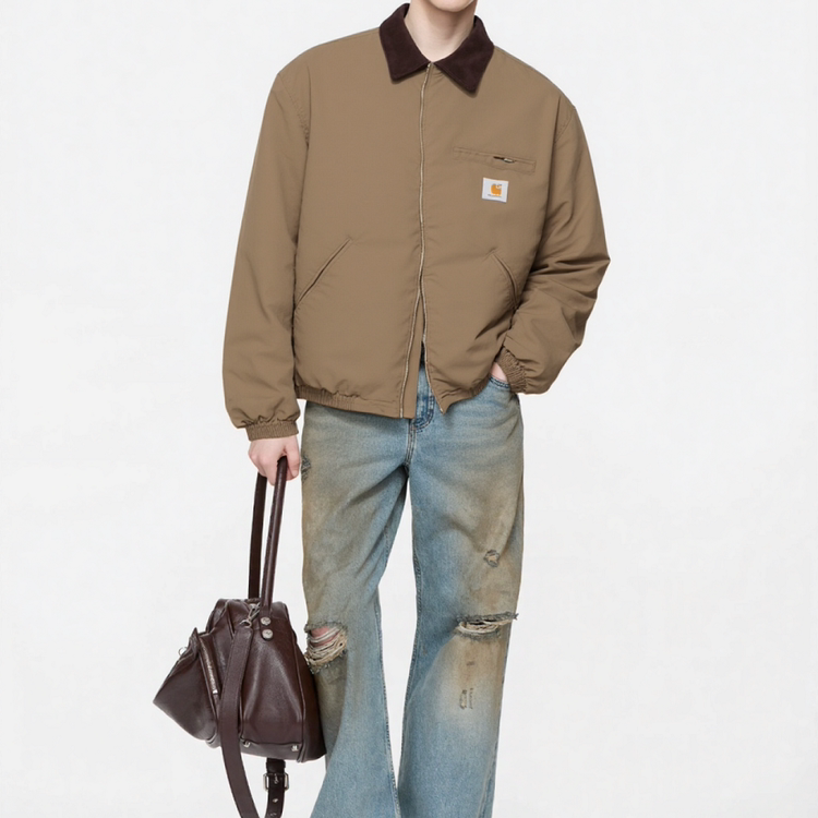 底特律白鸭绒300g保暖羽绒服