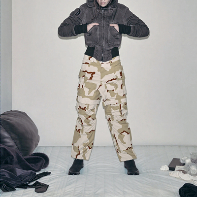 HA7MS 25SS沙漠迷彩伞兵工装裤二合一可拆卸机能休闲裤情侣街头