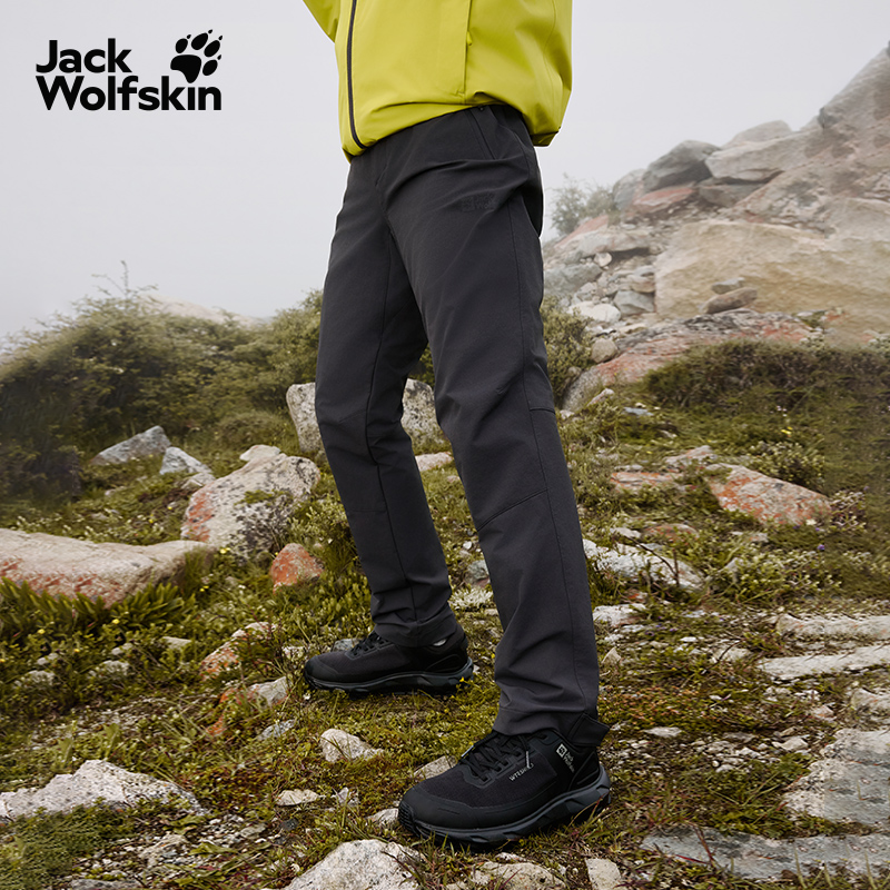 JackWolfskin狼爪25秋冬新款ACTIVATE 男士户外高弹软壳裤5032101