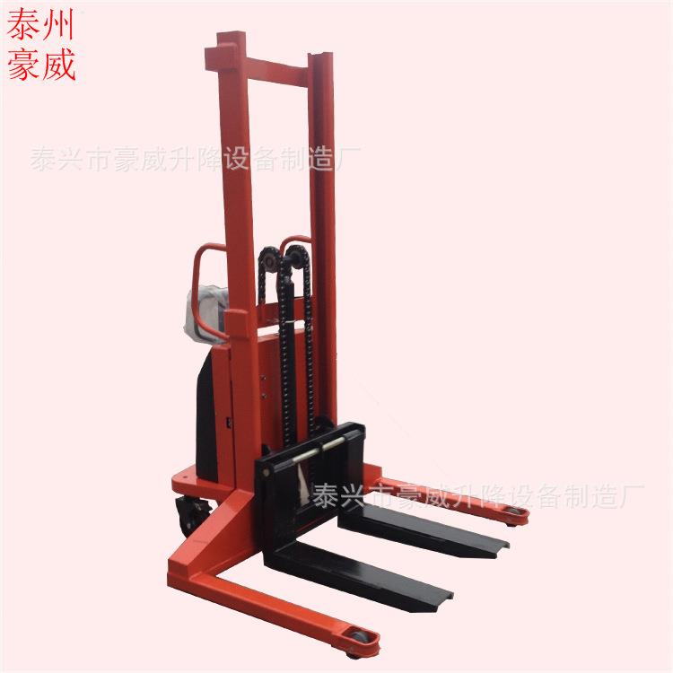 供应叉宽1M1.2M1.5M电动叉车堆高车托盘装卸车充电式液压升高机