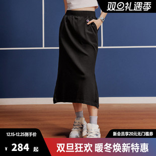 Champion冠军半身裙秋季 裙女长裙A字潮牌 官方纯棉休闲工装