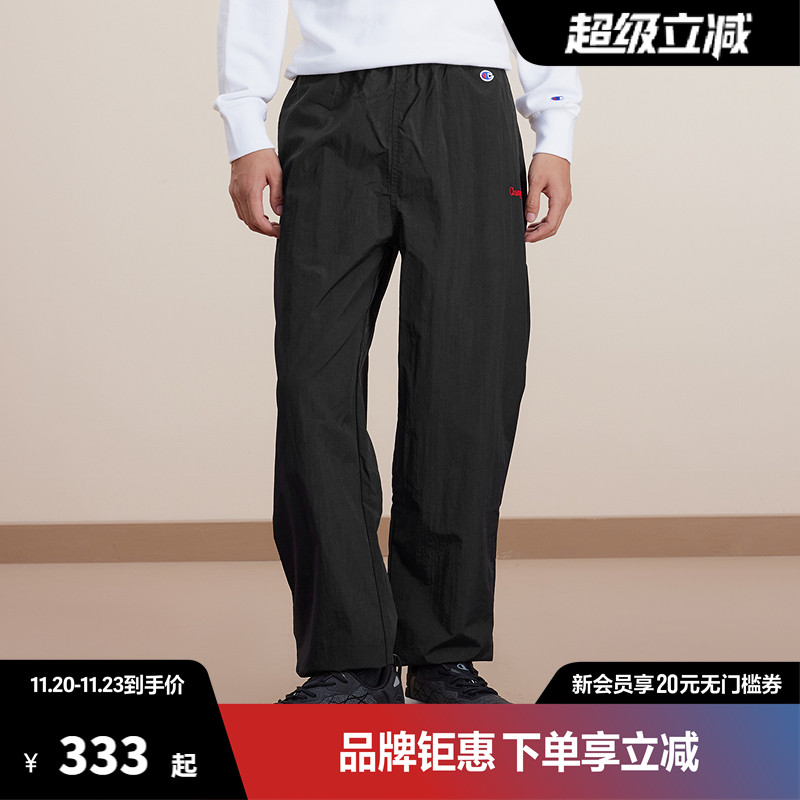 Champion冠军梭织裤长裤男25秋新款刺绣小Clogo休闲百搭裤子