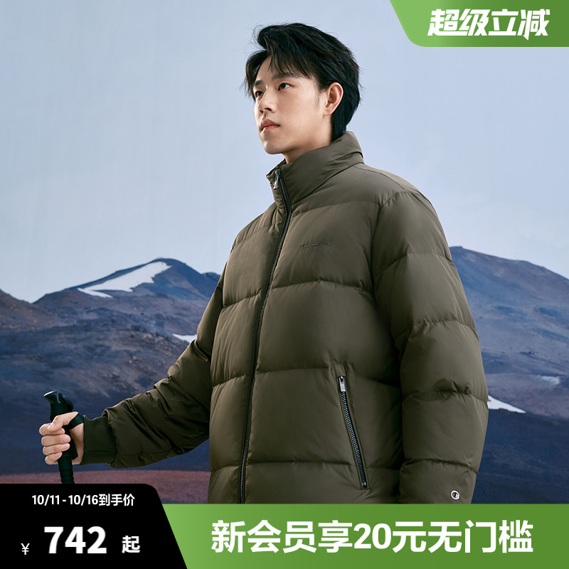 Champion冠军羽绒服男冬季新款立领面包服潮牌情侣保暖外套女