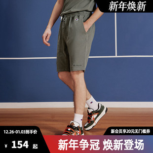 百搭 子户外休闲时尚 Champion冠军休闲短裤 男刺绣小Clogo纯棉裤