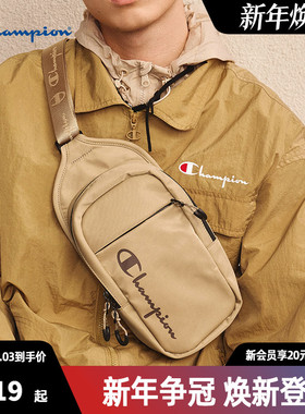 Champion冠军斜挎包女秋新款胸包腰包帆布包单肩包男生情侣包包