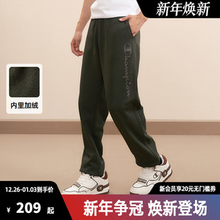 男秋季 休闲裤 新款 刺绣保暖长裤 加绒运动裤 Champion冠军卫裤