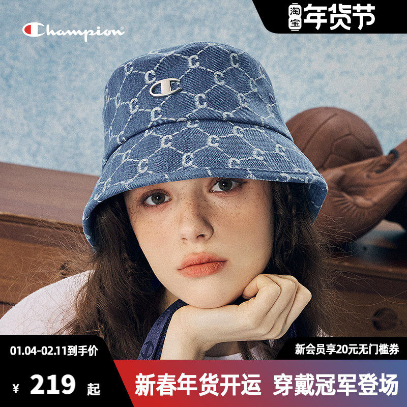 Champion冠军渔夫帽女春夏新款老花百搭休闲帽子遮阳防晒帽子男,服饰配件/皮带/帽子/围巾,帽子,淘宝优惠券,粉丝福利购,淘宝优惠卷