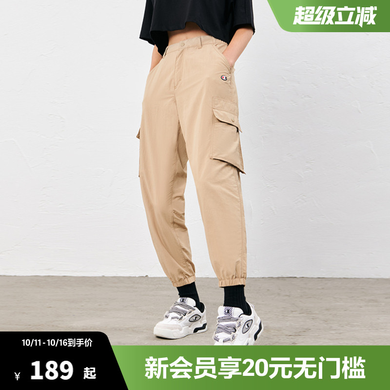 Champion冠军工装长裤男士25秋季新款女双口袋工装风弹力带长裤