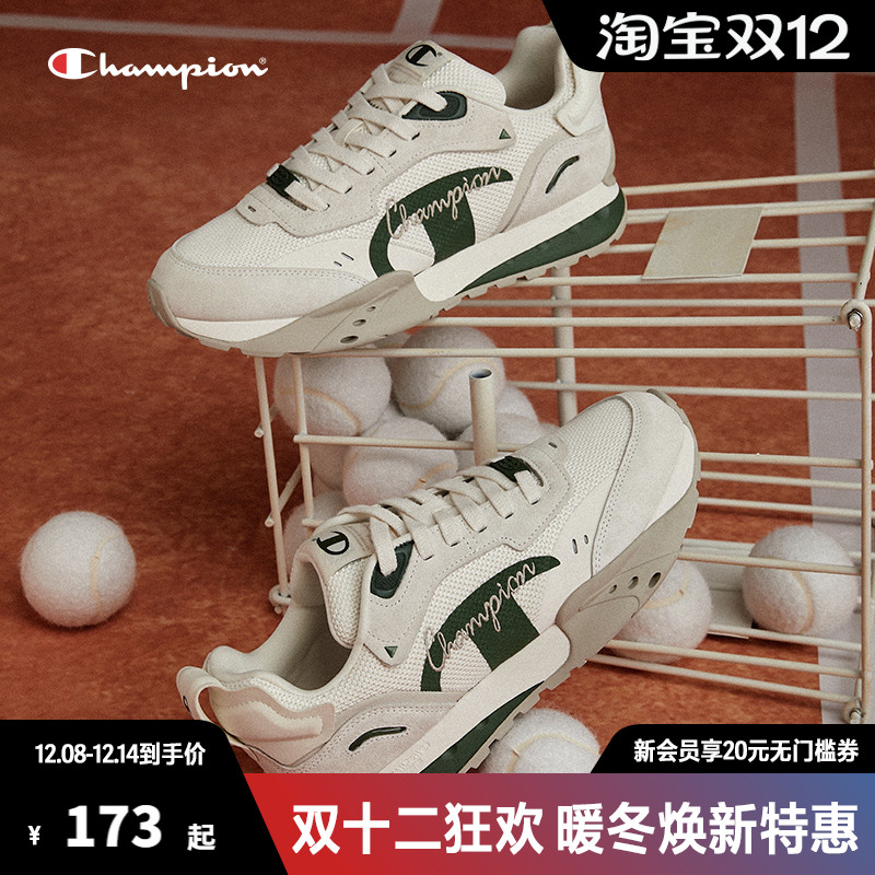 Champion冠军跑步鞋老爹鞋女鞋春季新款复古休闲时尚厚底运动鞋