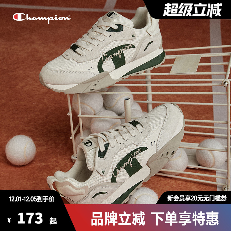 Champion冠军跑步鞋老爹鞋女鞋春季新款复古休闲时尚厚底运动鞋