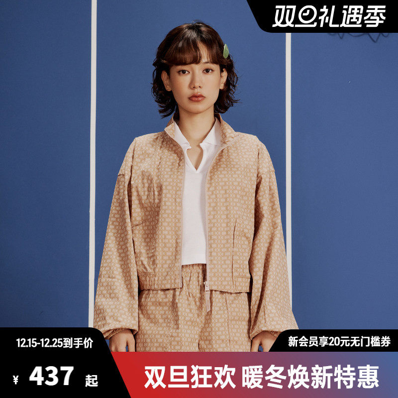 Champion冠军开衫夹克春秋款老花外套拉链立领上衣女夏复古潮牌