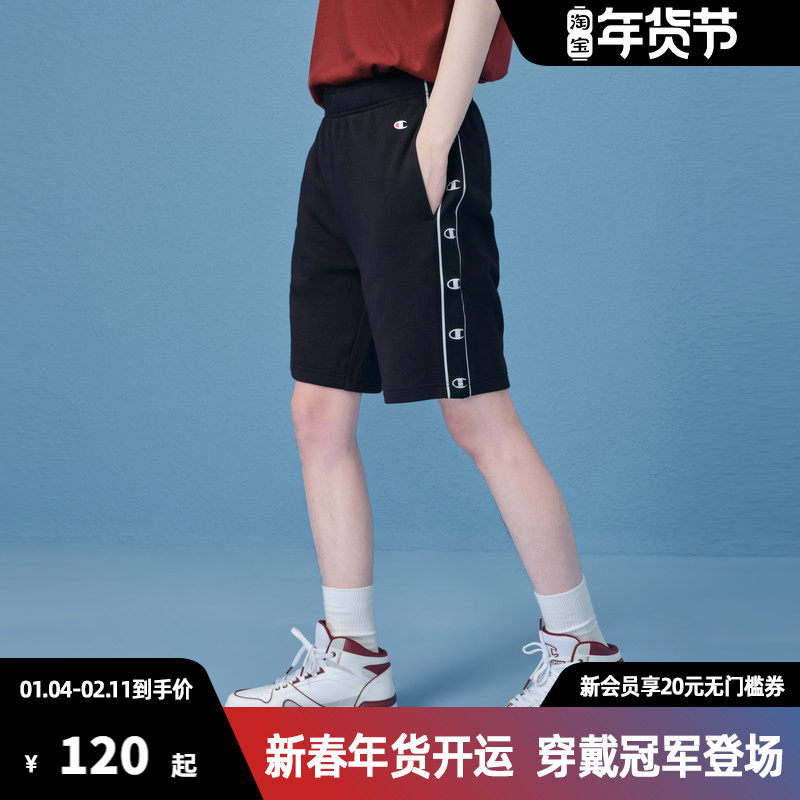 Champion冠军短裤男25夏季新款美式两侧logo直筒运动休闲五分裤子,男装,短裤,淘宝优惠券,粉丝福利购,淘宝优惠卷