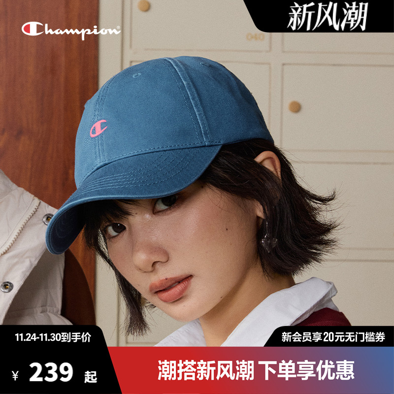 Champion冠军鸭舌帽校对帽女26春夏新款复古显脸小美式棒球帽男款