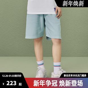 休闲刺绣字母直筒简约灰色 纯棉运动五分裤 Champion冠军短裤 男夏季