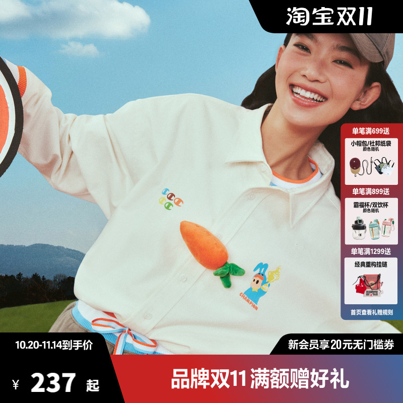 Champion冠军衬衫新款长袖上衣