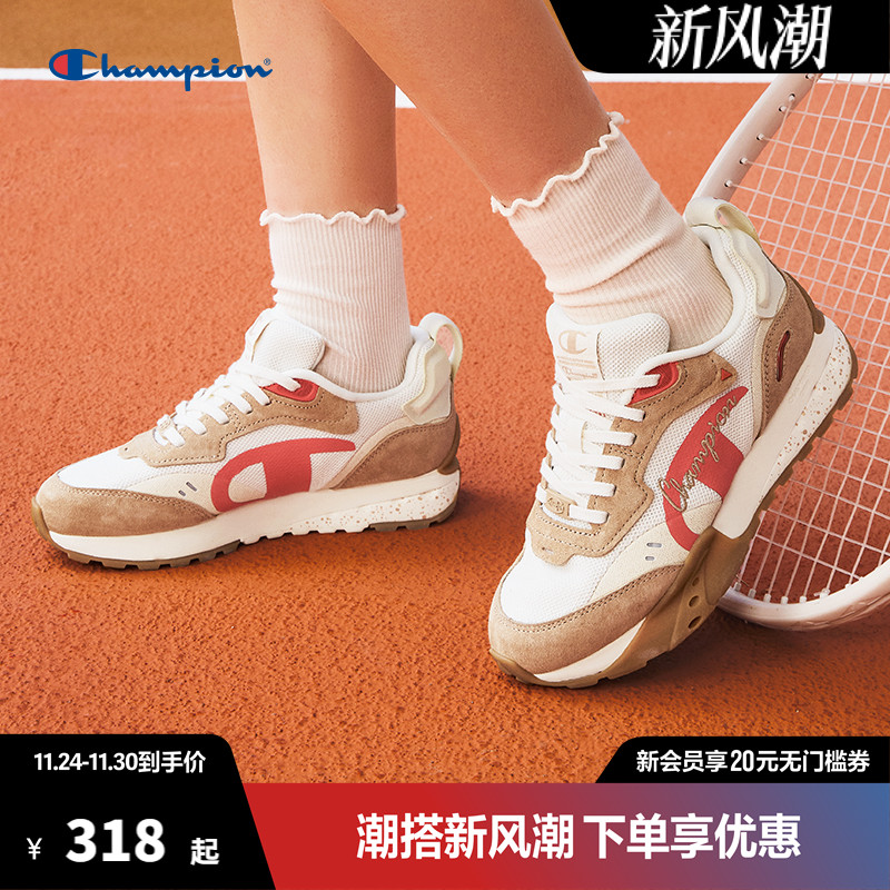 Champion复古跑鞋女2025夏季新款休闲鞋运动鞋舒适跑鞋男