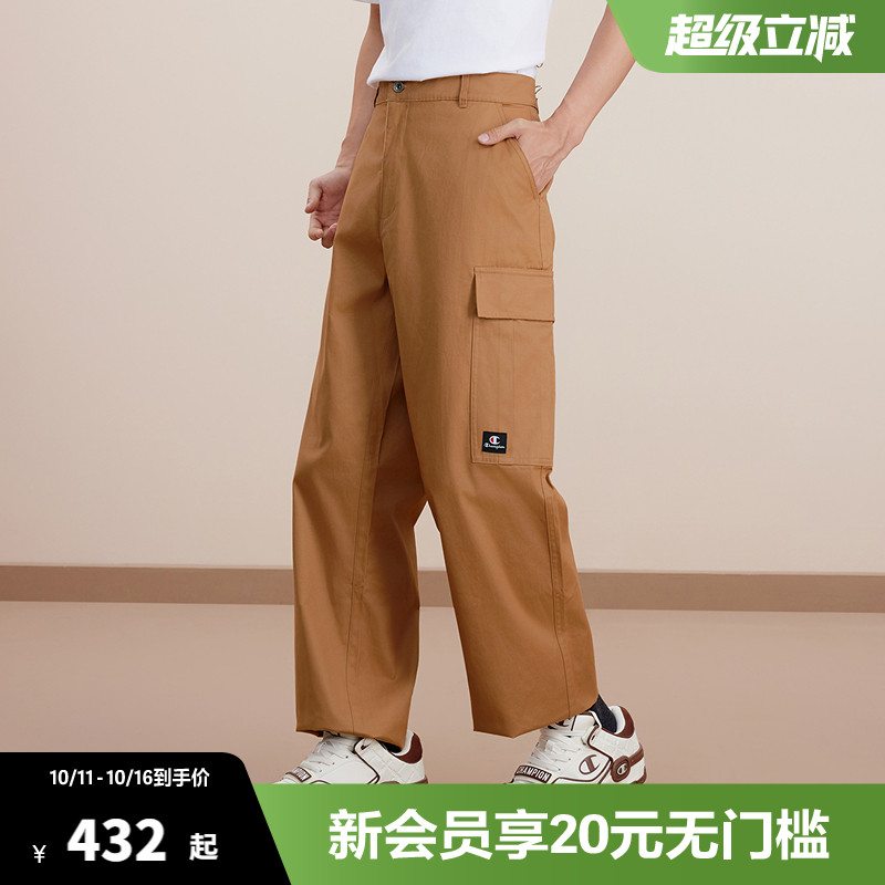 Champion冠军工装裤男春秋款美式复古直筒长裤休闲户外多口袋