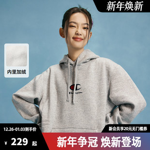 Champion冠军连帽卫衣男春秋新款 女刺绣拉链外套潮牌复古情侣