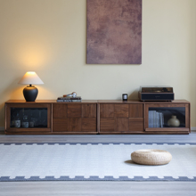 AB/北美黑胡桃木模块客厅电视柜家用全实木落地柜自由组合柜