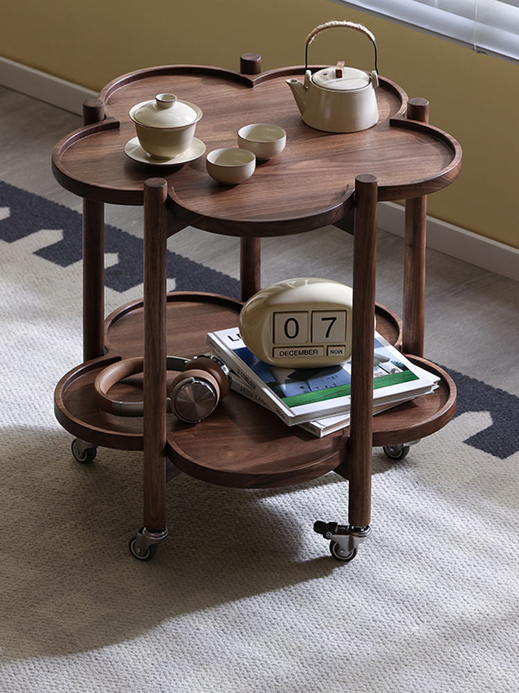 AB/北美黑胡桃木实木角几新中式客厅沙发可移动茶几边几