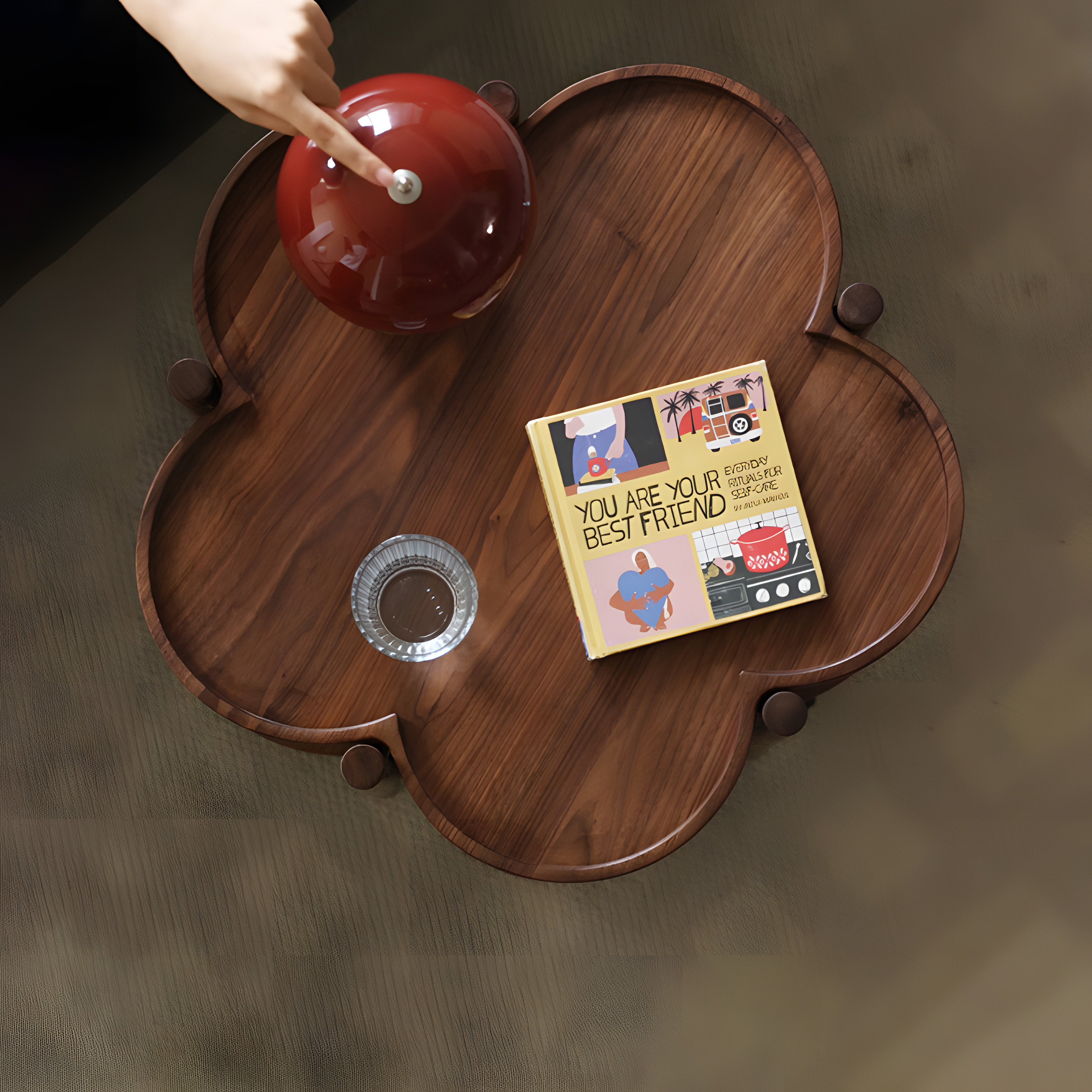 AB/北美黑胡桃木实木角几新中式客厅沙发可移动茶几边几