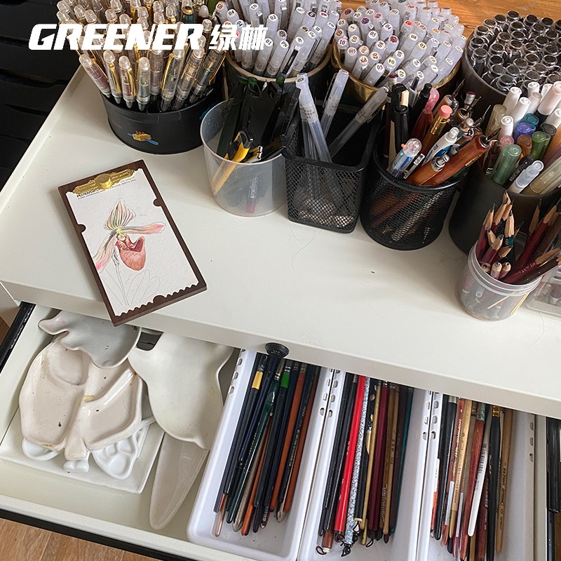 GREENER收纳车画材工具收纳柜抽屉式多层移动工业风储物柜置物架