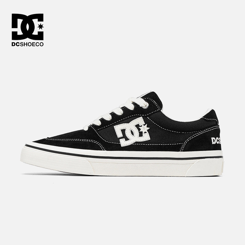 DCSHOES CANVAS新品经典百搭黑色帆布鞋复古休闲鞋女