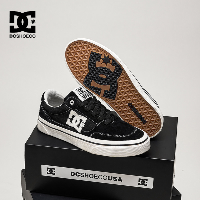 DCSHOES CANVAS夏季经典百搭帅气男鞋低帮黑色系带男款大码45板鞋