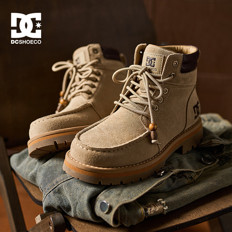 DC SHOESNORDA GRIT 2025秋季新款真皮厚底马丁靴休闲工装靴男款
