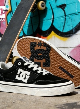 DCSHOES CANVAS 春季新款男鞋经典黑色帆布鞋耐磨板鞋透气休闲鞋