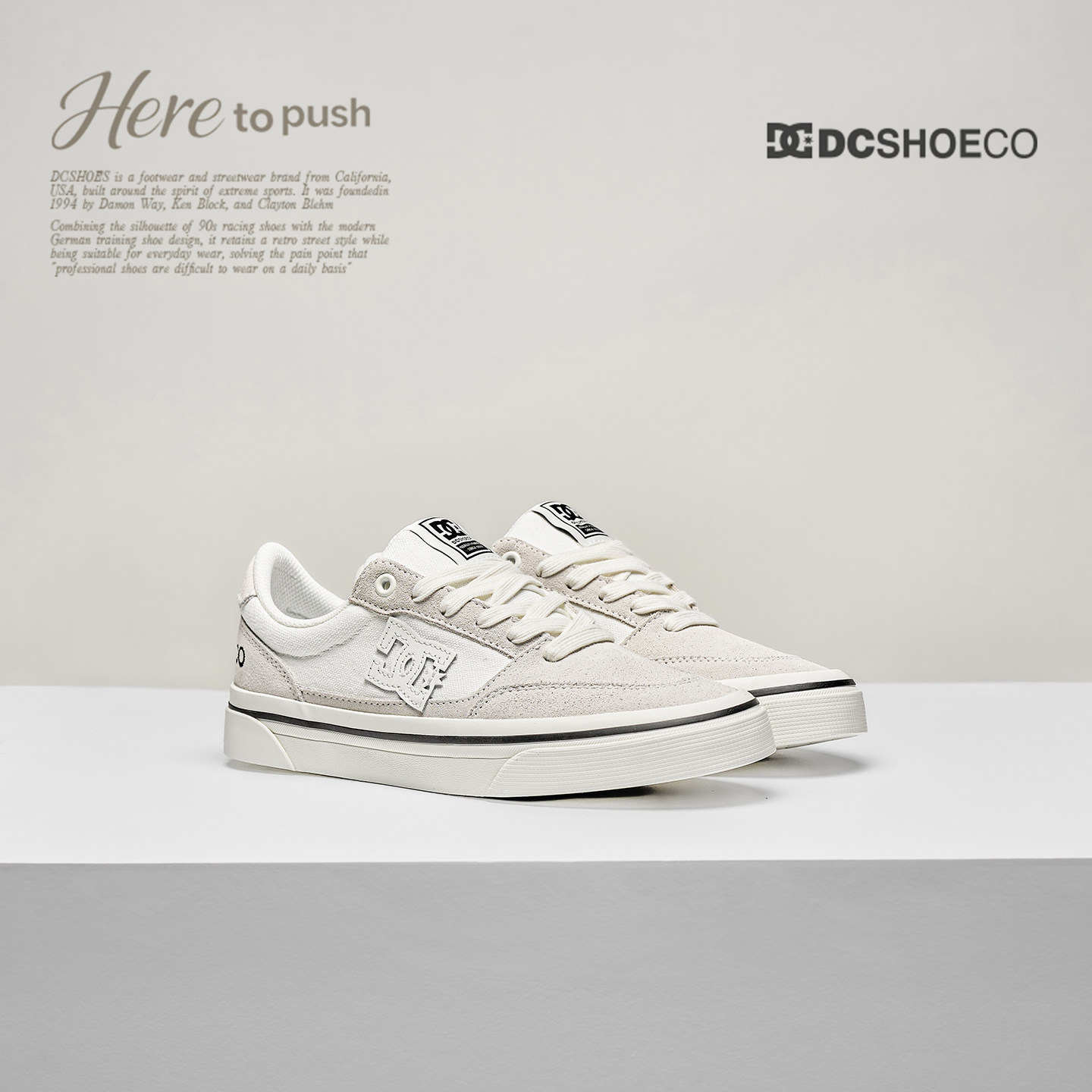 DCSHOES CANVAS 夏季新款女鞋美式复古帆布鞋百搭小白鞋休闲鞋女