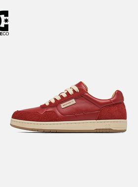 DC SHOES MOIRE CAS26春季新款红色板鞋男老钱风男鞋头层牛皮鞋子