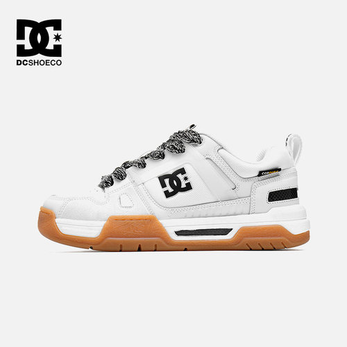 DC SHOES STAG+ OG 2025新款板鞋情侣款男女款低帮白色运动休闲鞋