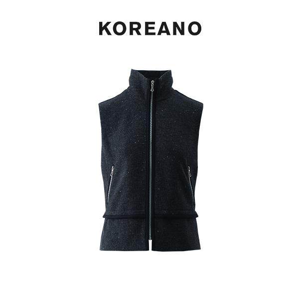【KOREANO】冬季暗影灰蓝点羊毛马甲  JM5678(JUN)