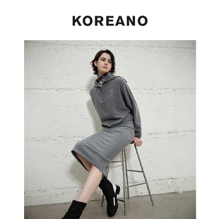 【KOREANO】春秋鸽灰羊绒上衣  HY8035(JUN)G