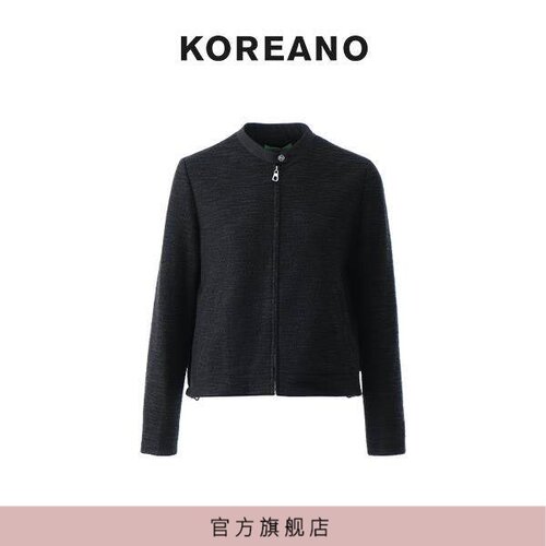 【KOREANO】春秋陨石黑立领短款外套  ST46117(JUN)