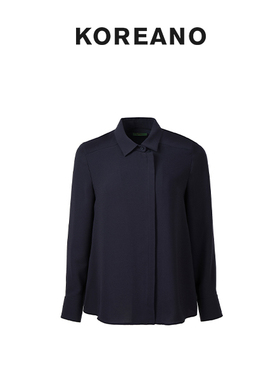 【KOREANO】夏季藏蓝色短衬衫 【H】 CW2095(EUN)
