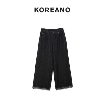 【KOREANO】冬季丹宁蓝直筒阔腿女裤  KN9109(JUN)G