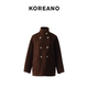 KOREANO FY5674 冬季 JUN 糖杏仁棕双面呢大衣