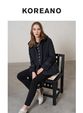 【KOREANO】冬季连帽轻薄型夹棉棉服  MS7277(UN)