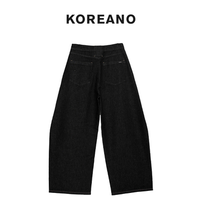 【KOREANO】冬季藏蓝色个性阔腿牛仔裤  KN9104(JUN)G