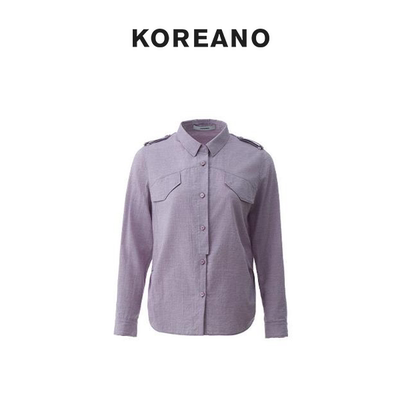 【KOREANO】春秋风信紫小翻领衬衫  CW5255(UN)