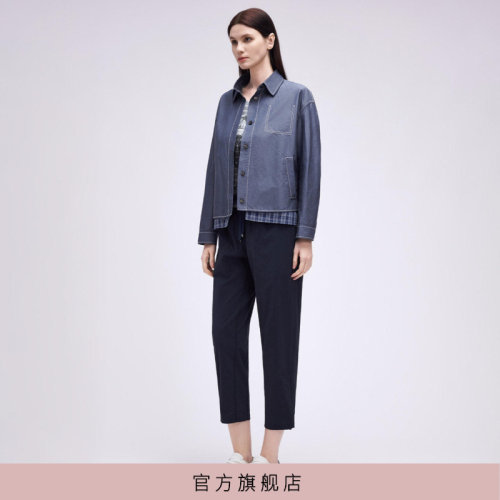 帅气工装风落肩茧型外套
