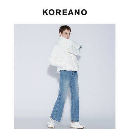 【KOREANO】冬季靛青蓝经典高腰直筒牛仔裤  KN3894(JUN)G