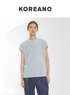 【KOREANO】夏季白色茧型宽松T恤 【H】 TW4793(JUN)C